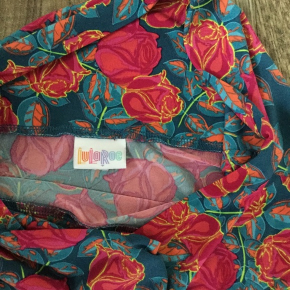Lularoe Maxi Floral Rose Skirt-SZ S Pink/Blue - Picture 3 of 4